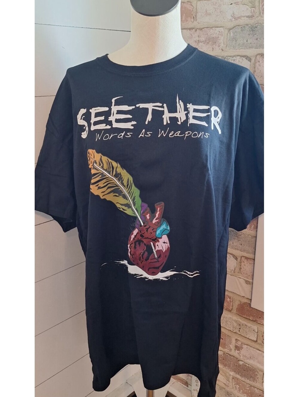 Seether T-Shirt Black XL 'Words As Weapons' *New Never Worn* Music Band Shirt